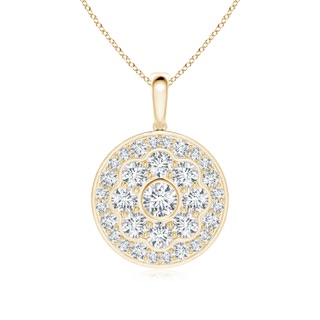 2.9mm GVS2 Pave-Set Round Diamond Fashion Pendant in Yellow Gold