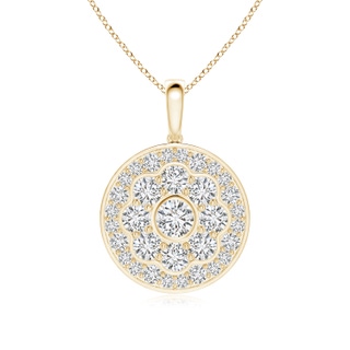 2.9mm HSI2 Pave-Set Round Diamond Fashion Pendant in Yellow Gold