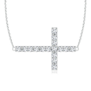 1.7mm GVS2 Prong-Set Diamond Horizontal Cross Pendant in P950 Platinum