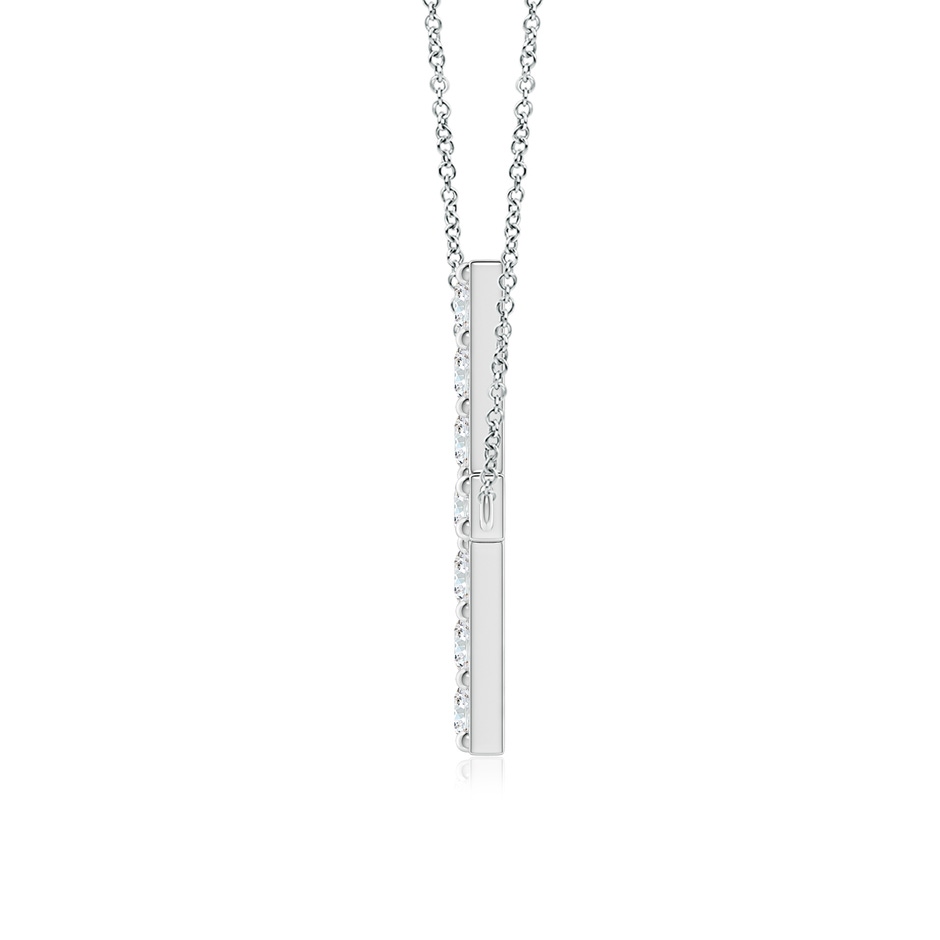 2.9mm GVS2 Prong-Set Diamond Horizontal Cross Pendant in White Gold side 199