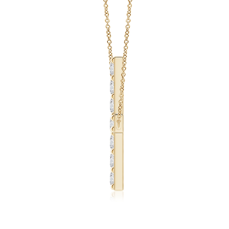 3.2mm HSI2 Prong-Set Diamond Horizontal Cross Pendant in Yellow Gold side 199