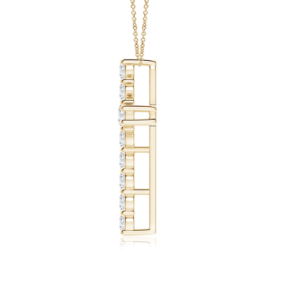 2.6mm GVS2 Classic Shared Prong-Set Diamond Cross Pendant in 9K Yellow Gold side 199