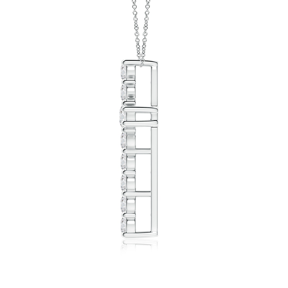 2.6mm HSI2 Classic Shared Prong-Set Diamond Cross Pendant in 18K White Gold side 199