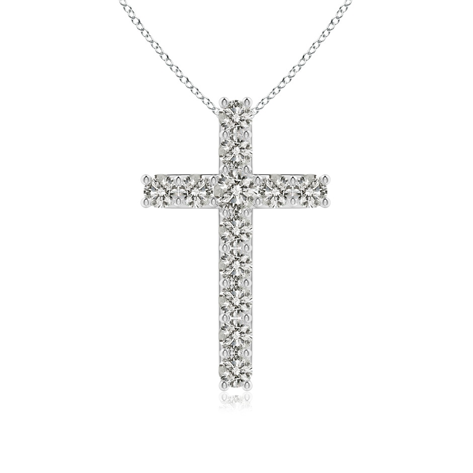 2.6mm KI3 Classic Shared Prong-Set Diamond Cross Pendant in P950 Platinum 