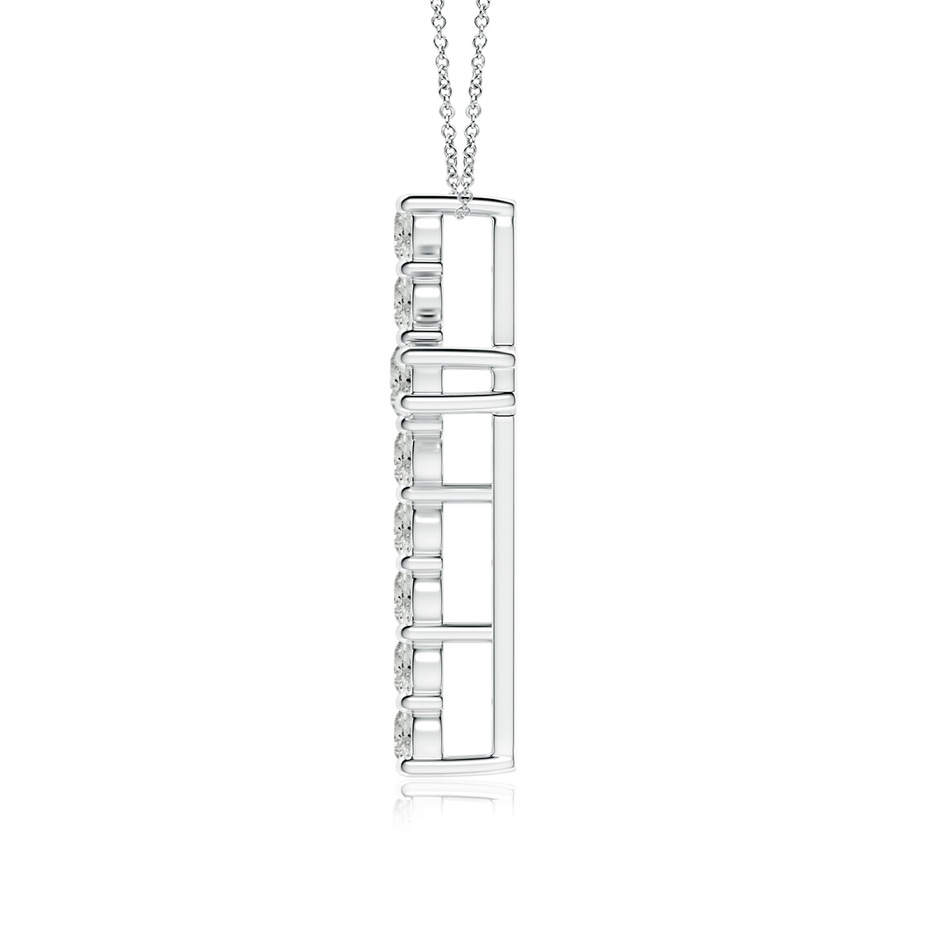 2.6mm KI3 Classic Shared Prong-Set Diamond Cross Pendant in P950 Platinum side 199
