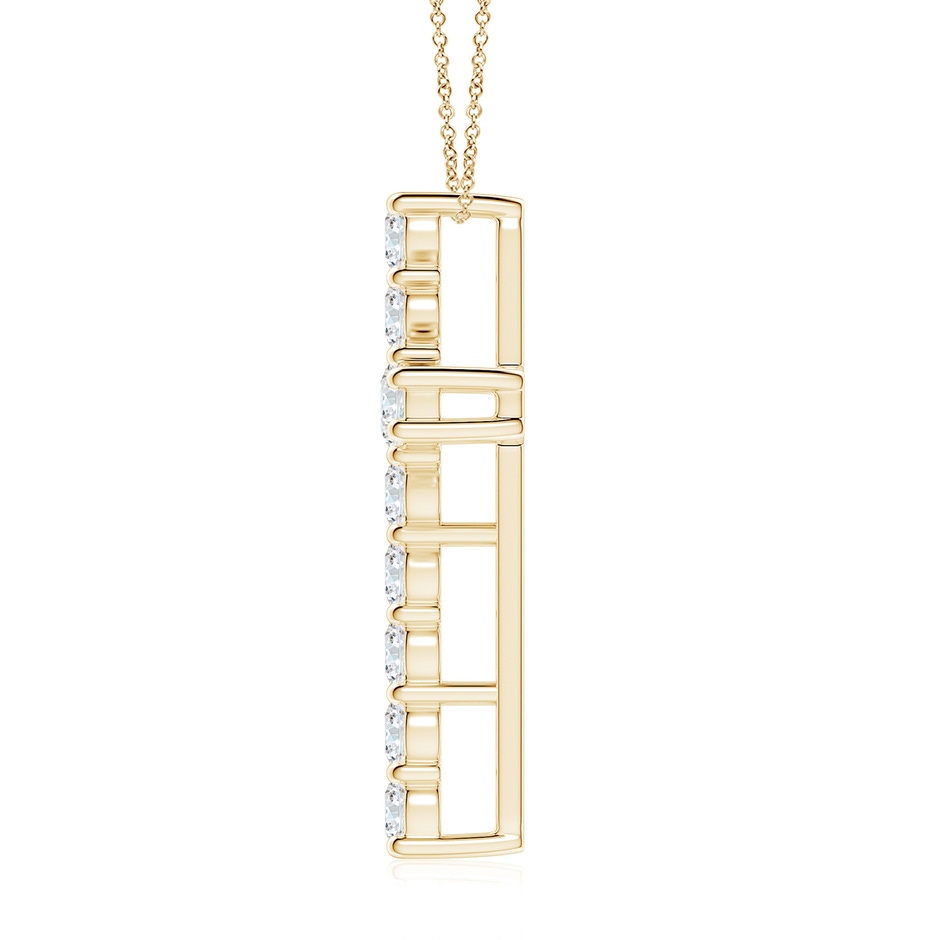 3.4mm GVS2 Classic Shared Prong-Set Diamond Cross Pendant in Yellow Gold side 199