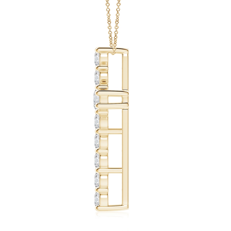 3.4mm HSI2 Classic Shared Prong-Set Diamond Cross Pendant in Yellow Gold side 199
