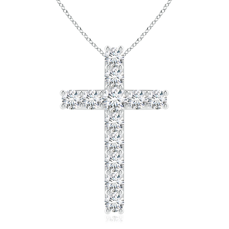 3.8mm GVS2 Classic Shared Prong-Set Diamond Cross Pendant in P950 Platinum 