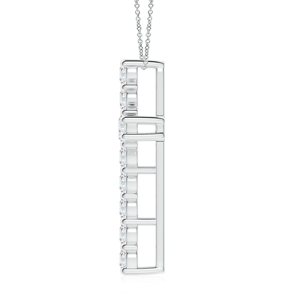 3.8mm GVS2 Classic Shared Prong-Set Diamond Cross Pendant in P950 Platinum side 199