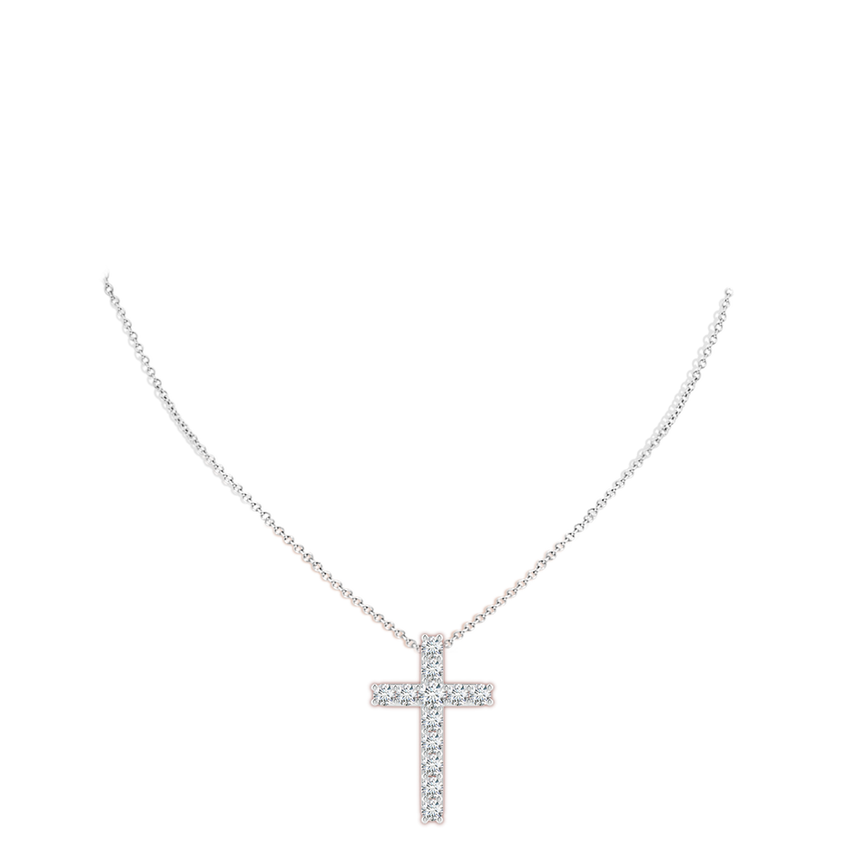 3.8mm GVS2 Classic Shared Prong-Set Diamond Cross Pendant in P950 Platinum pen