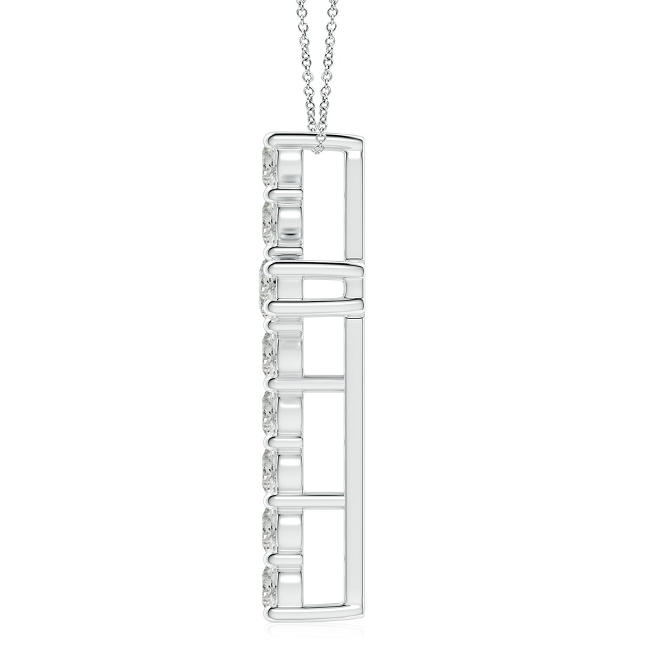 4.2mm KI3 Classic Shared Prong-Set Diamond Cross Pendant in White Gold side 199