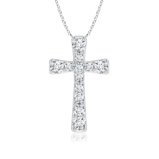 1.5mm GVS2 Graduated Diamond Cross Pendant in P950 Platinum