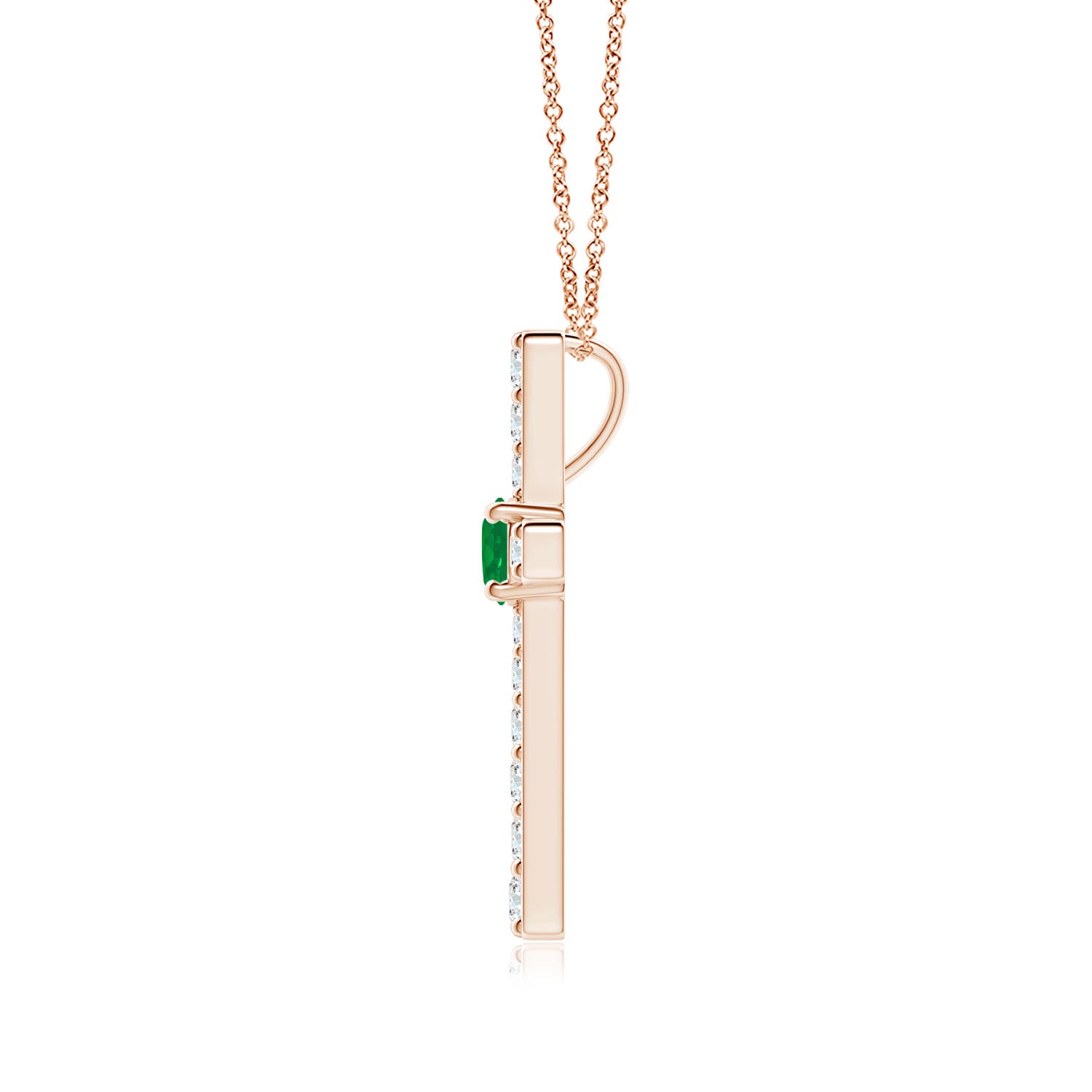 AA - Emerald / 0.43 CT / 14 KT Rose Gold