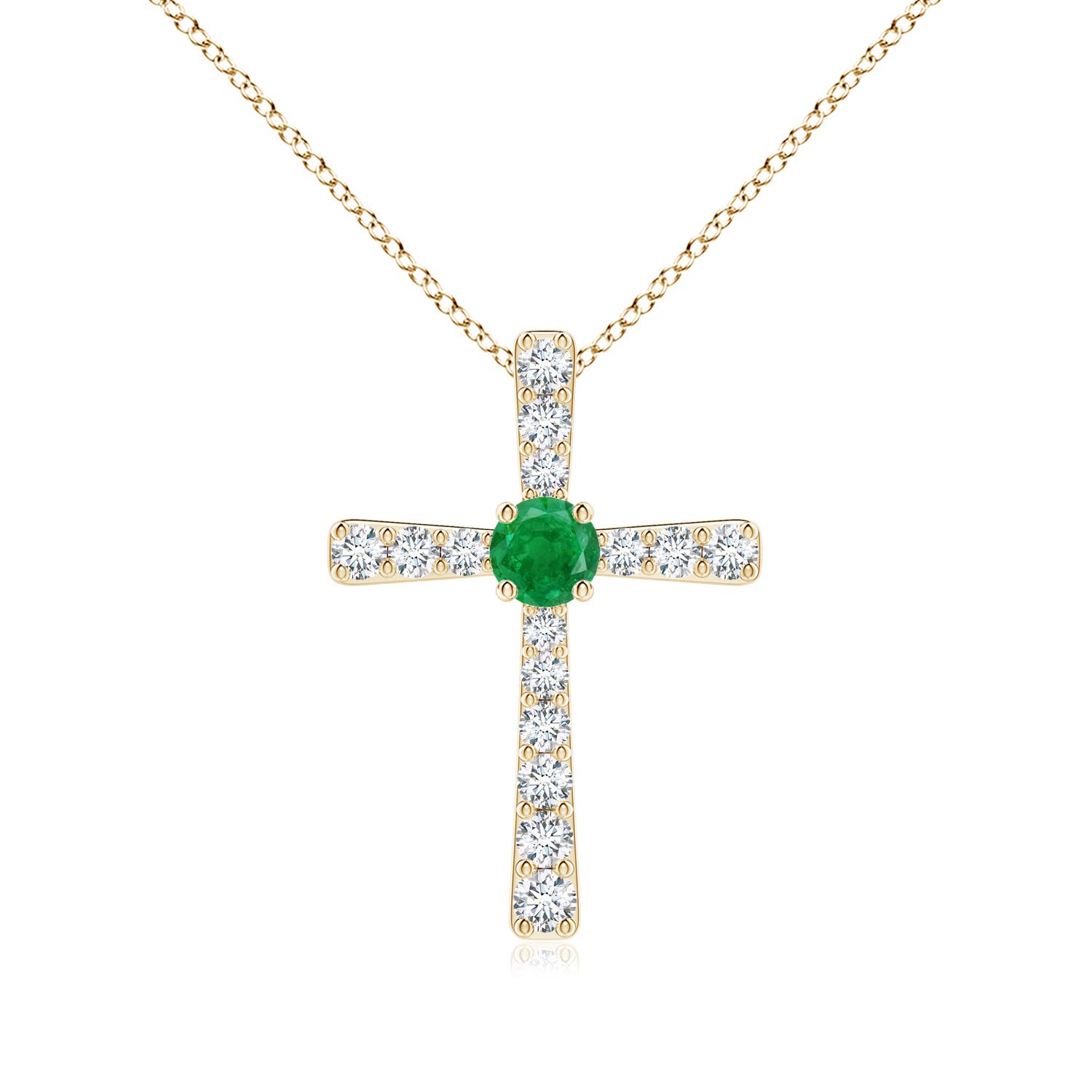 AA - Emerald / 0.43 CT / 14 KT Yellow Gold