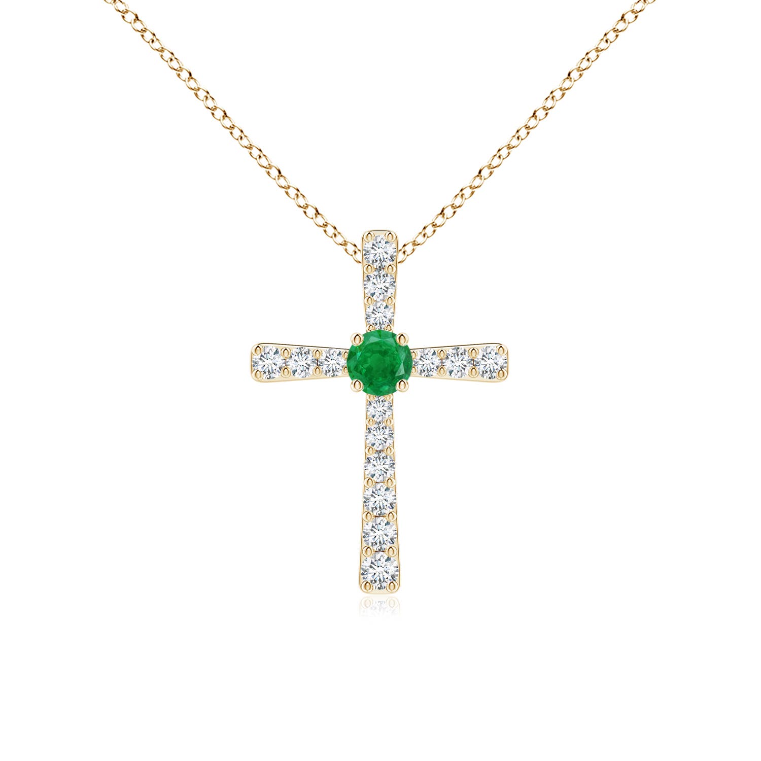 AA - Emerald / 0.29 CT / 14 KT Yellow Gold