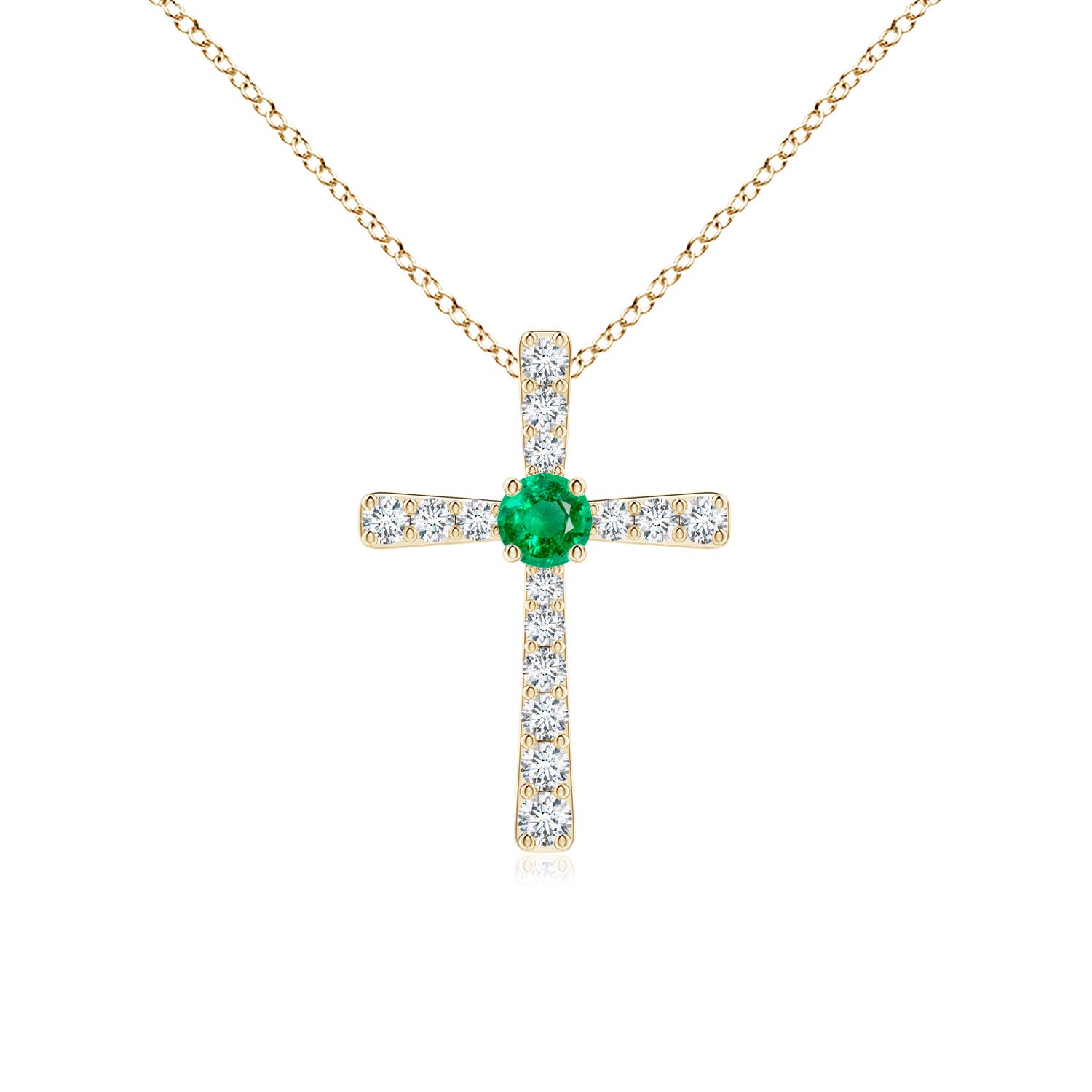 AAA - Emerald / 0.29 CT / 14 KT Yellow Gold