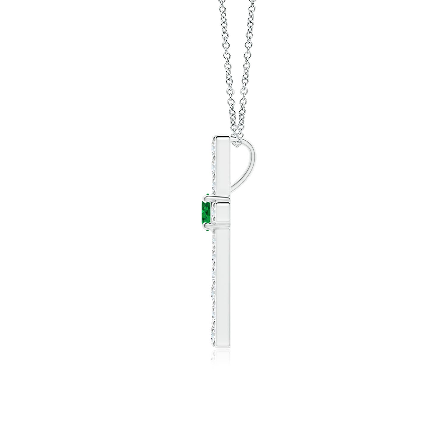 AAAA - Emerald / 0.29 CT / 14 KT White Gold