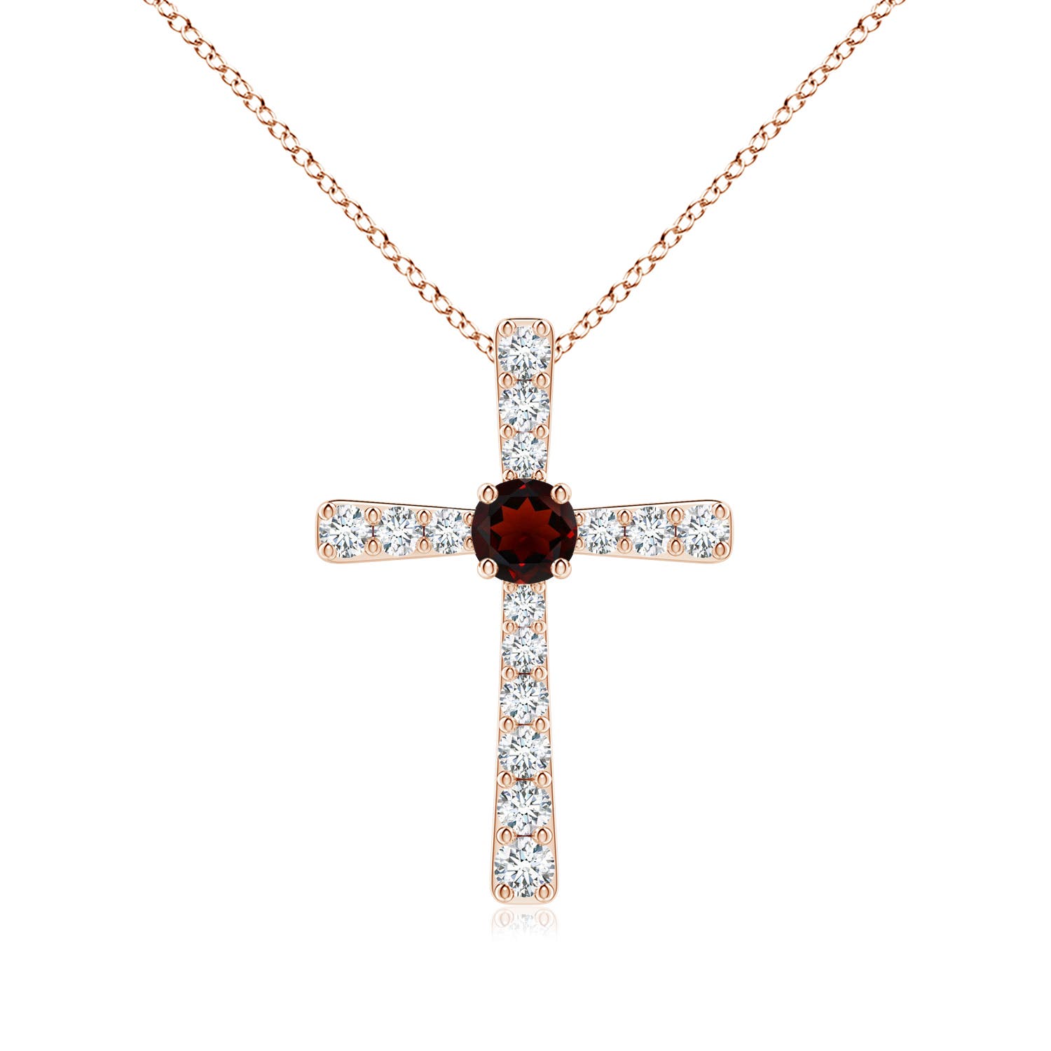 AA - Garnet / 0.48 CT / 14 KT Rose Gold