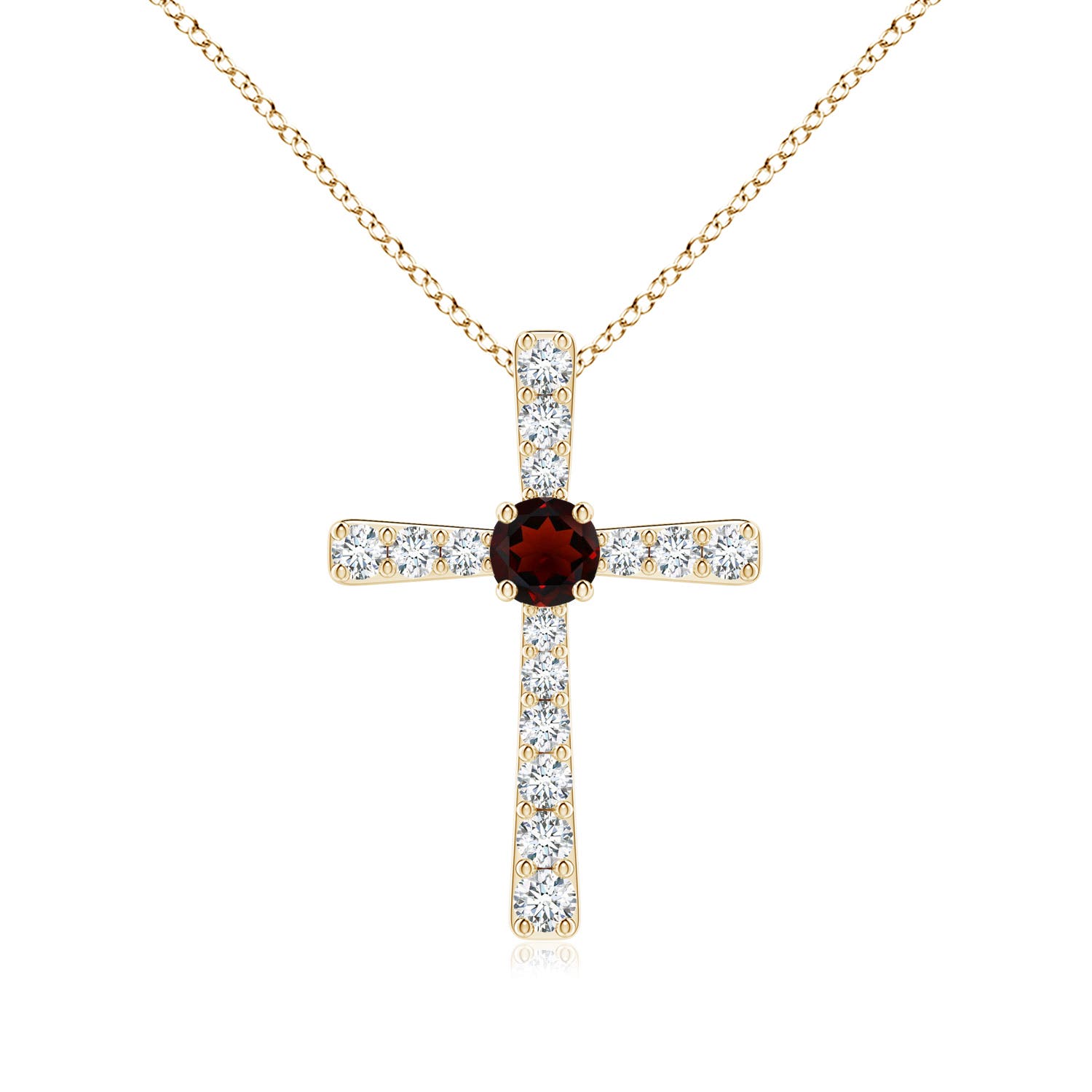 AA - Garnet / 0.48 CT / 14 KT Yellow Gold