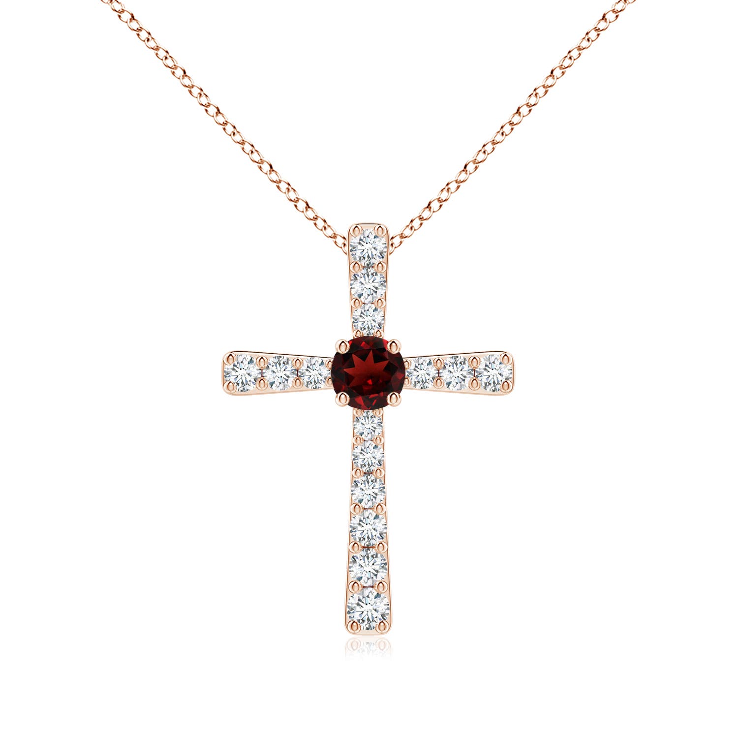 AAA - Garnet / 0.48 CT / 14 KT Rose Gold