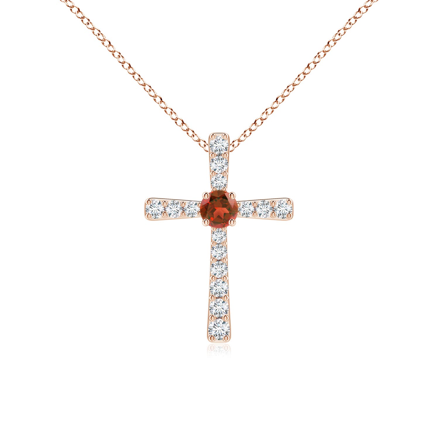 AA - Garnet / 0.34 CT / 14 KT Rose Gold