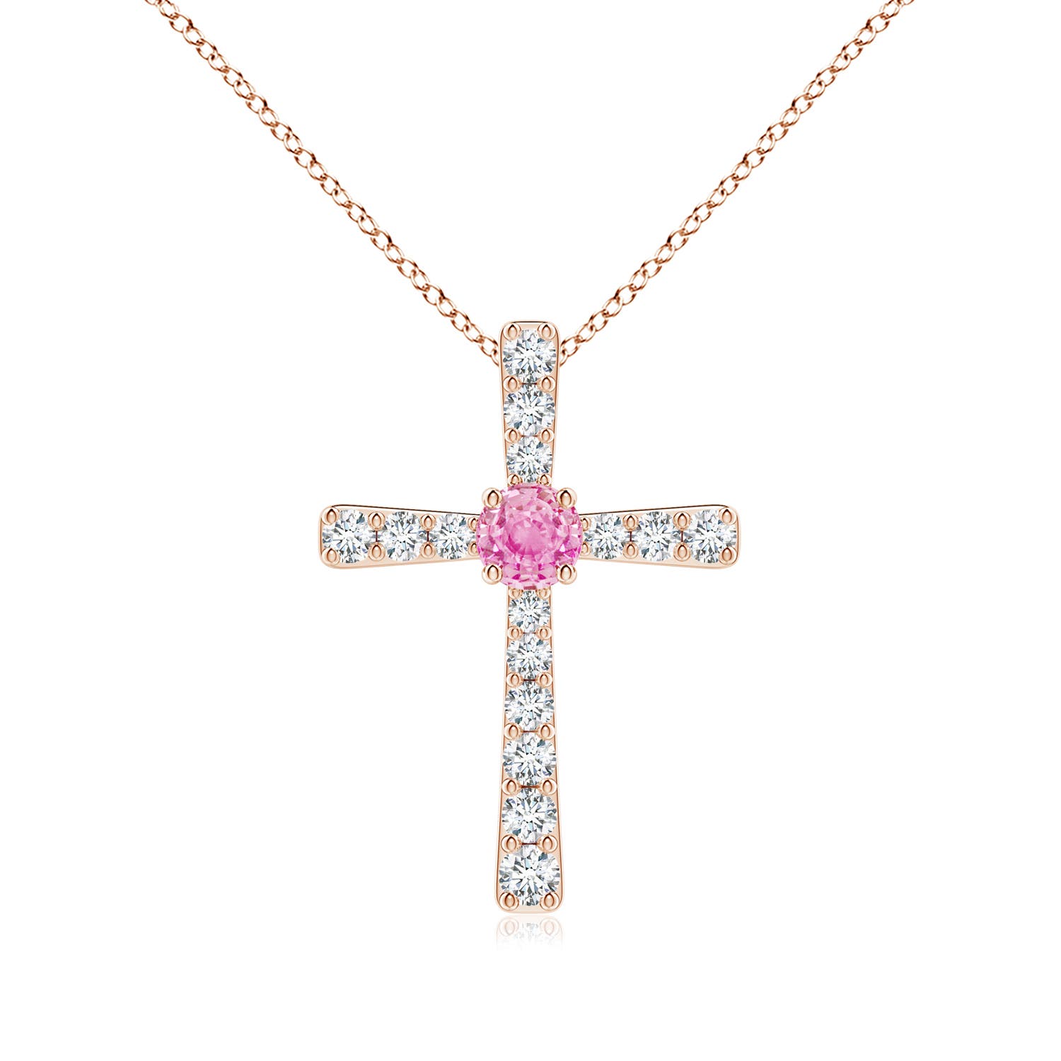 A - Pink Sapphire / 0.51 CT / 14 KT Rose Gold