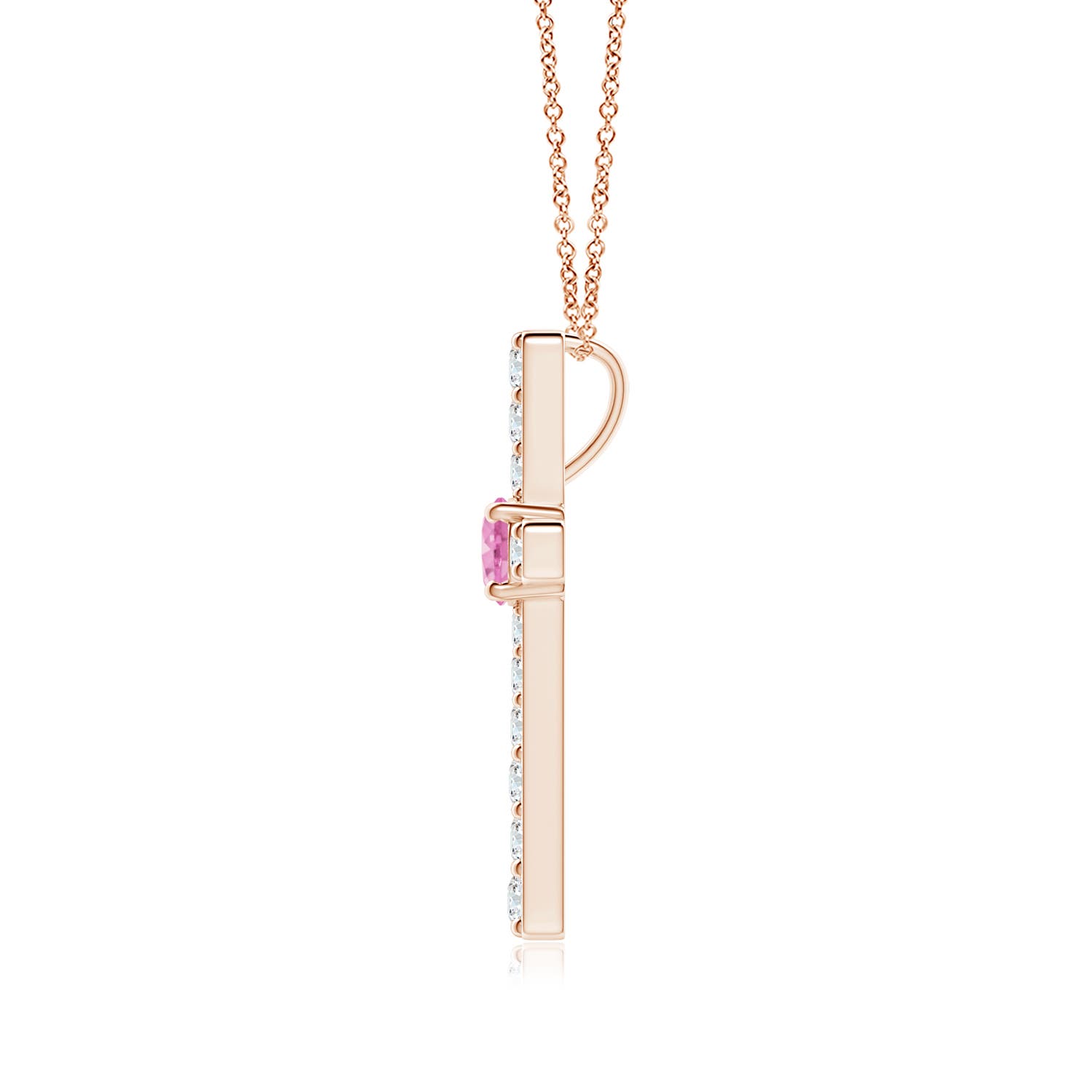 A - Pink Sapphire / 0.51 CT / 14 KT Rose Gold