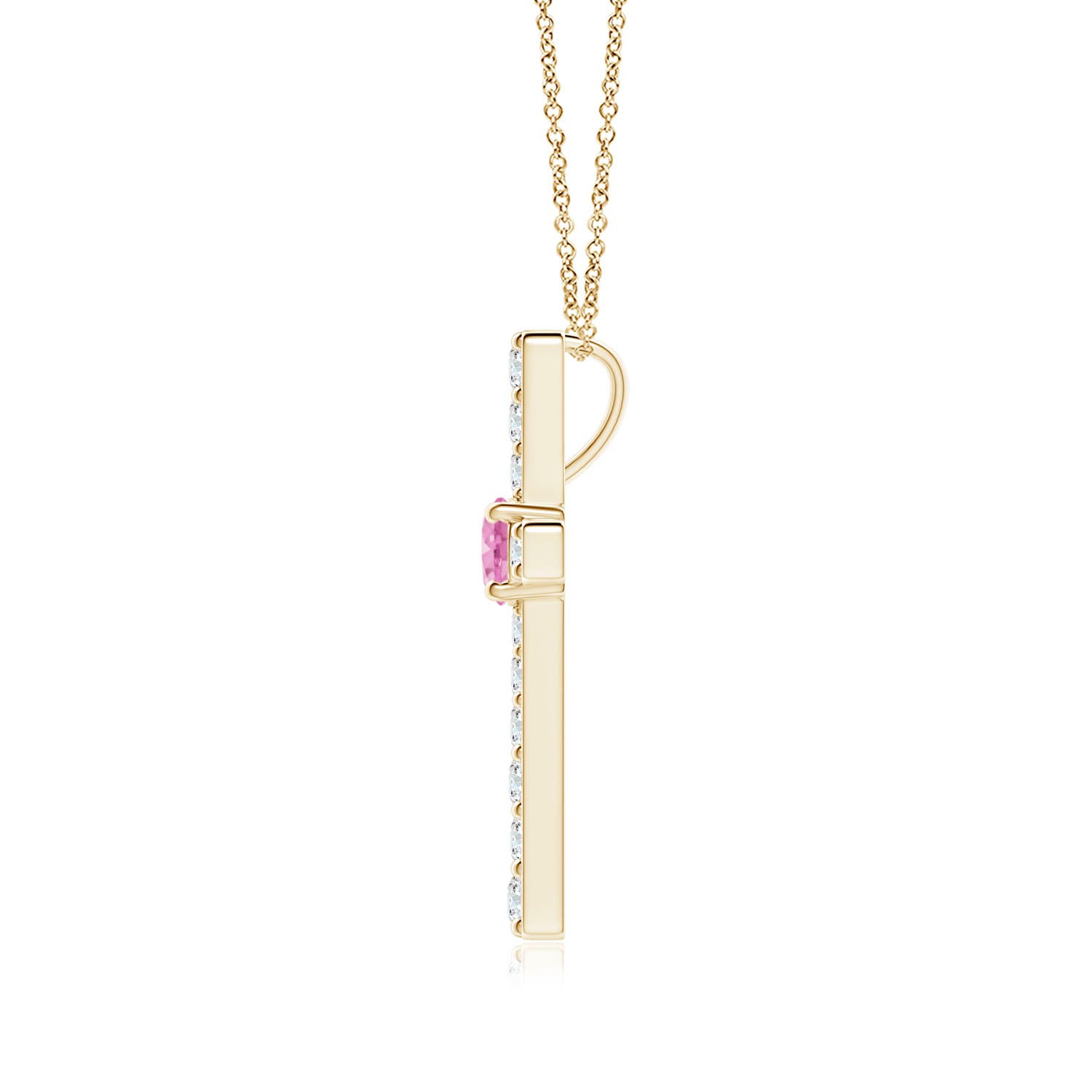 A - Pink Sapphire / 0.51 CT / 14 KT Yellow Gold