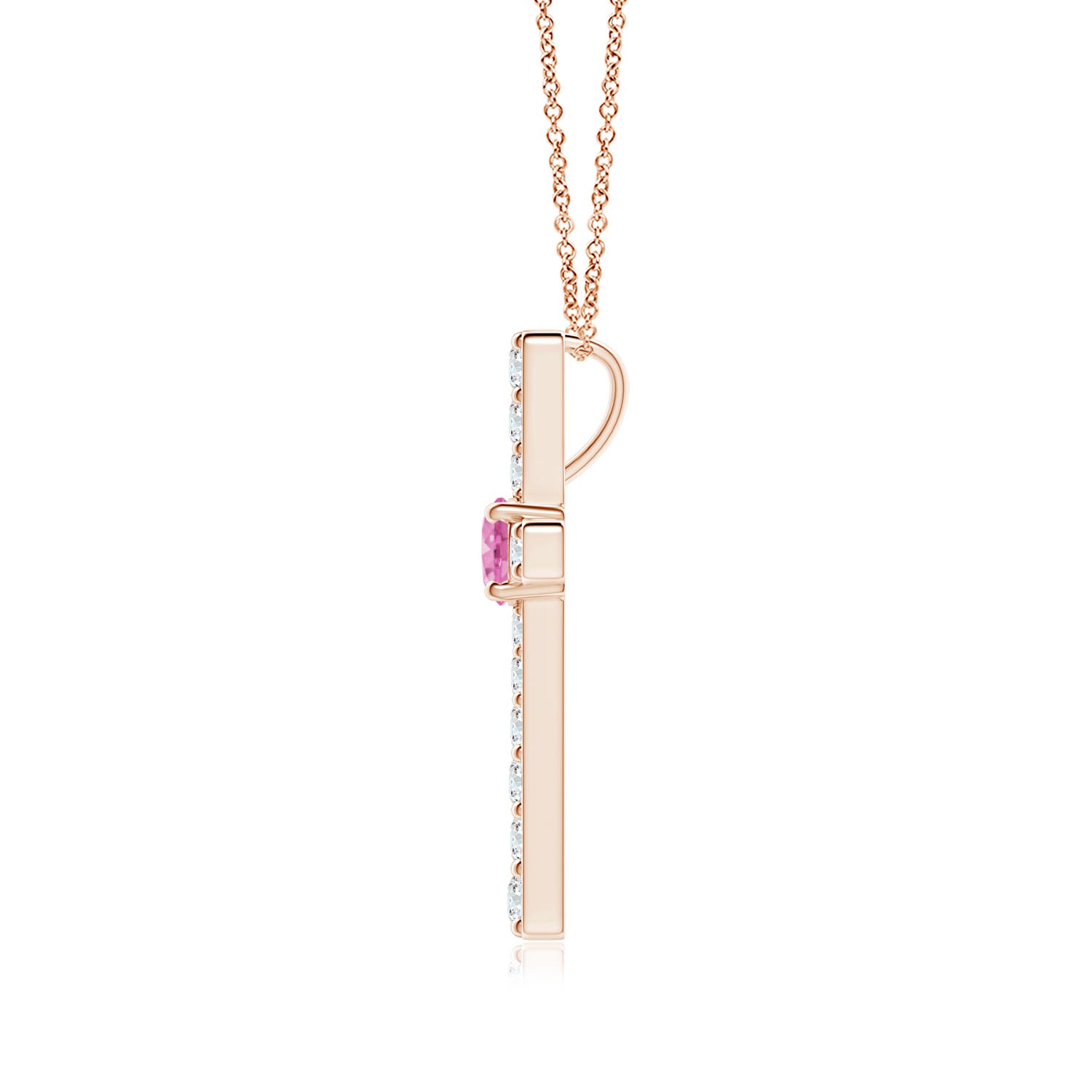 AA - Pink Sapphire / 0.51 CT / 14 KT Rose Gold