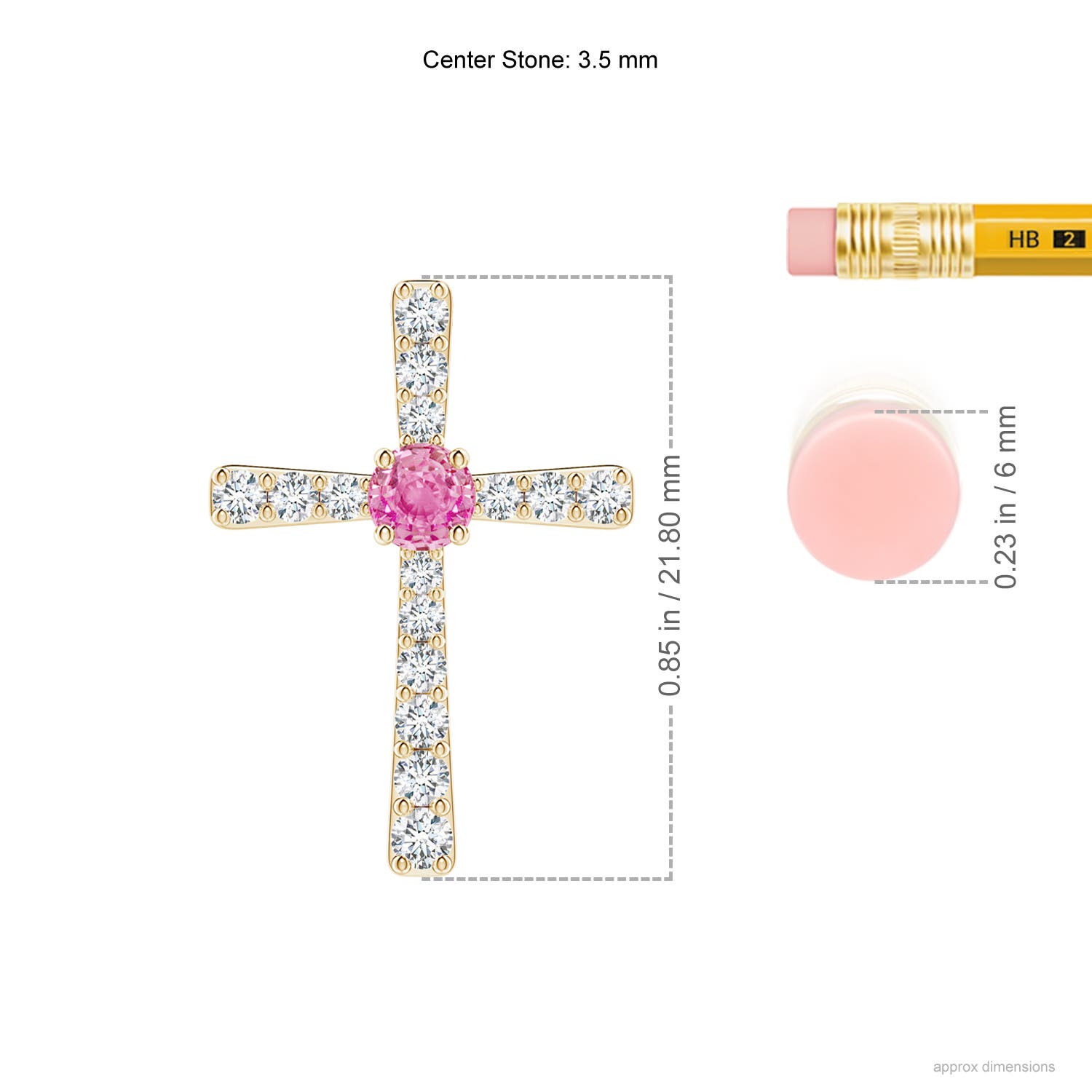 AA - Pink Sapphire / 0.51 CT / 14 KT Yellow Gold