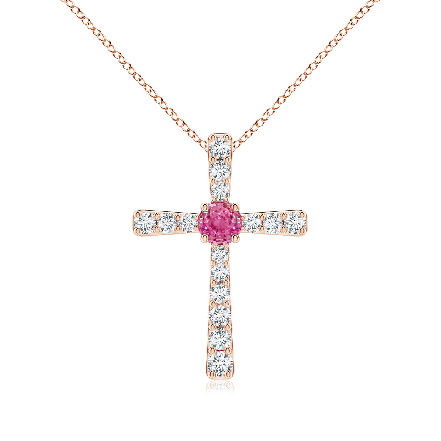 AAA - Pink Sapphire / 0.51 CT / 14 KT Rose Gold