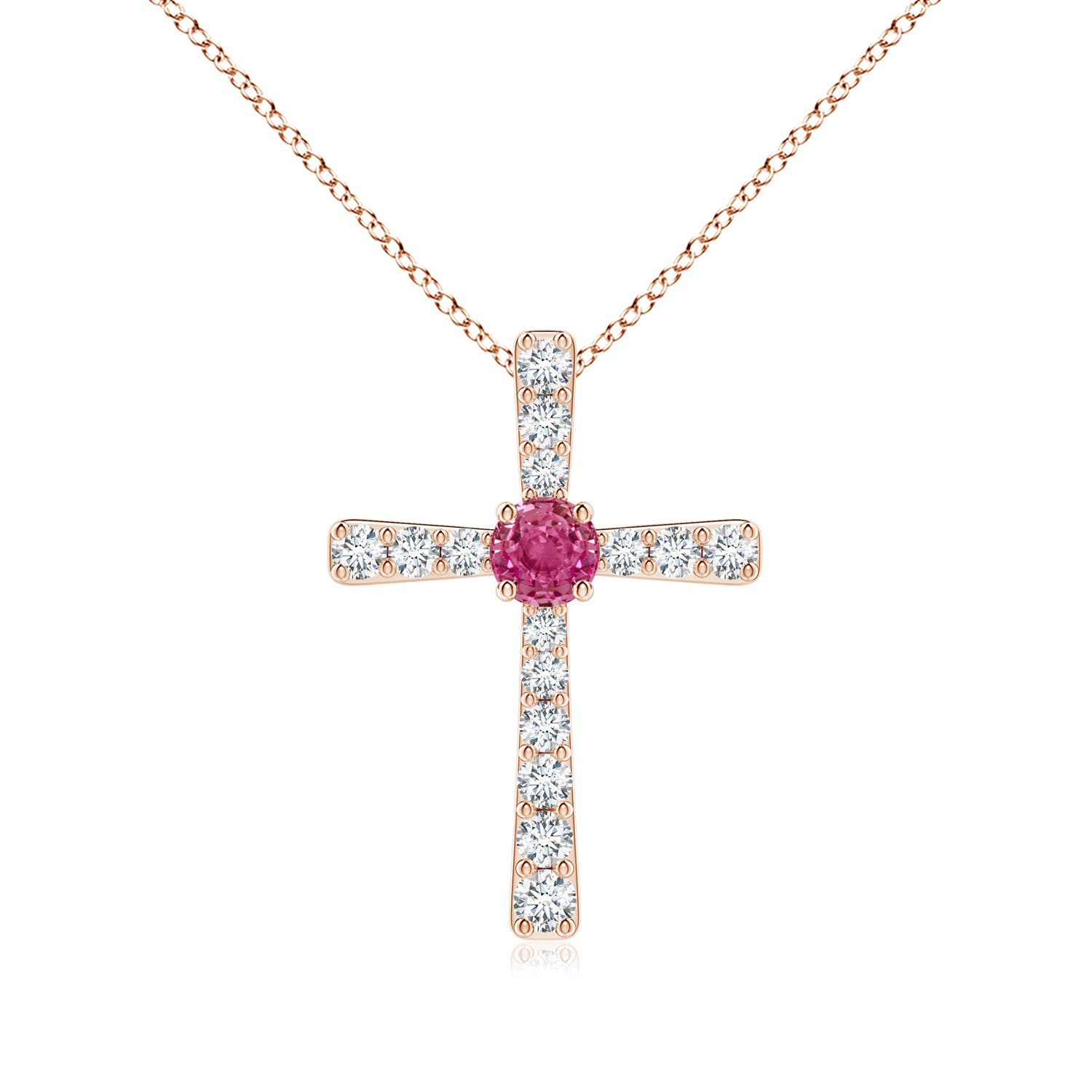 AAAA - Pink Sapphire / 0.51 CT / 14 KT Rose Gold