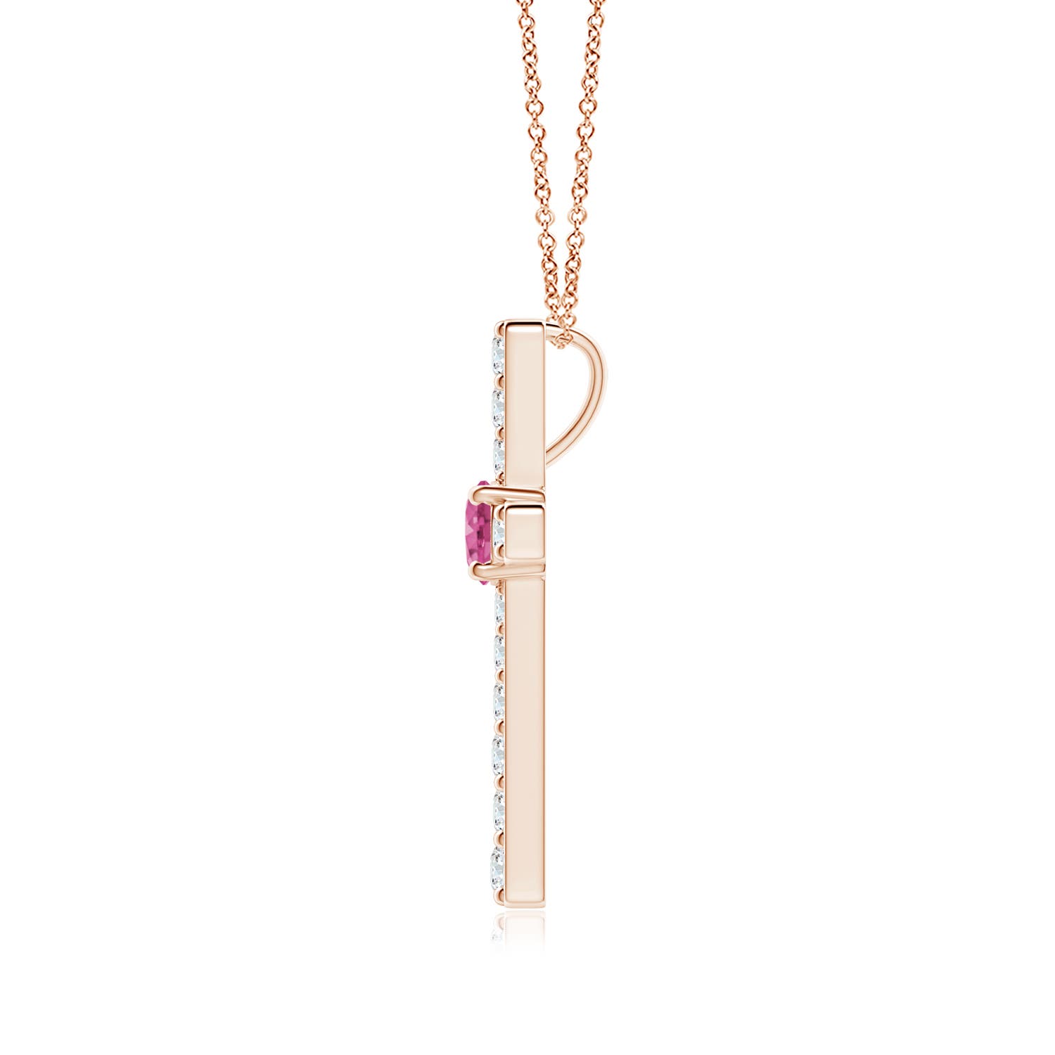 AAAA - Pink Sapphire / 0.51 CT / 14 KT Rose Gold