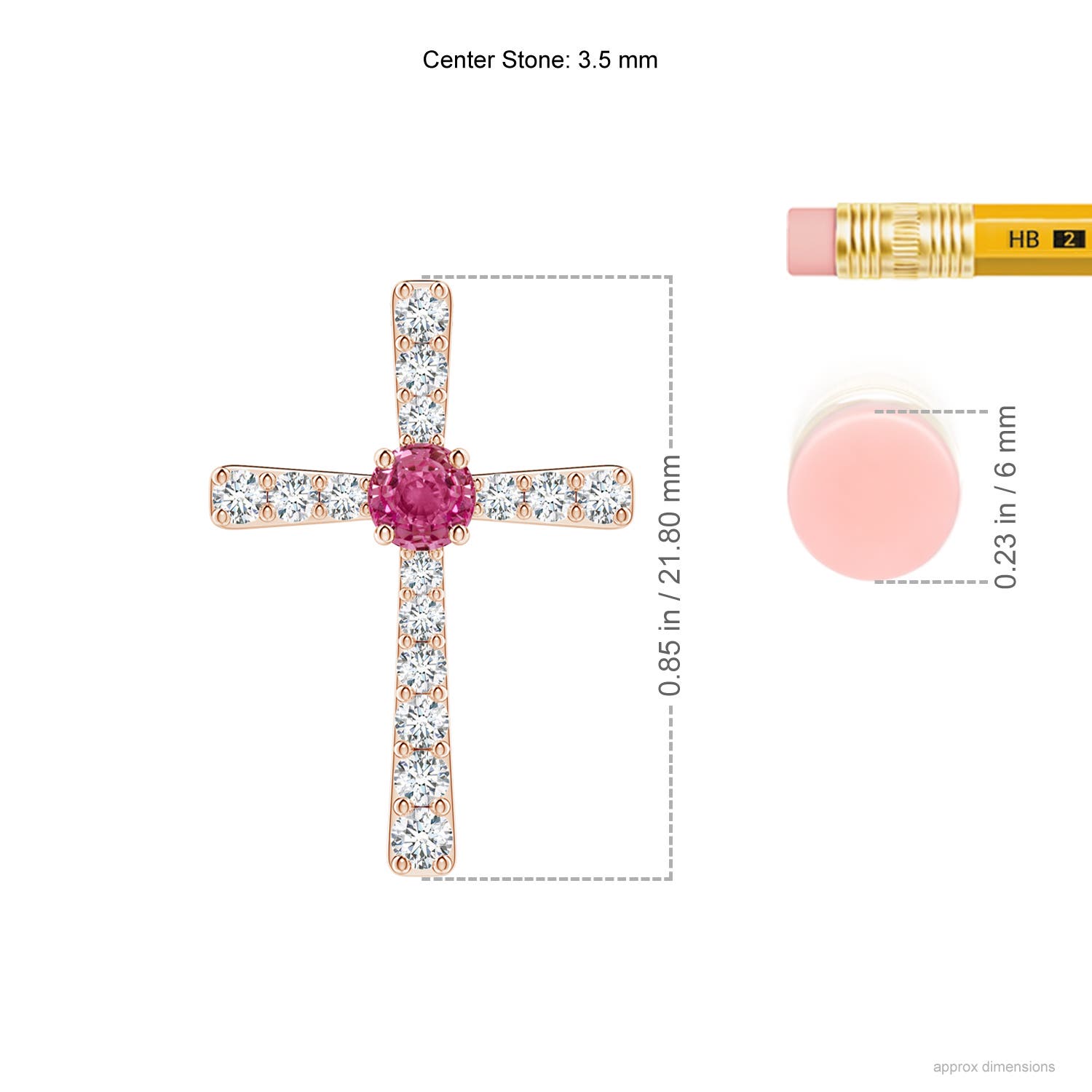 AAAA - Pink Sapphire / 0.51 CT / 14 KT Rose Gold