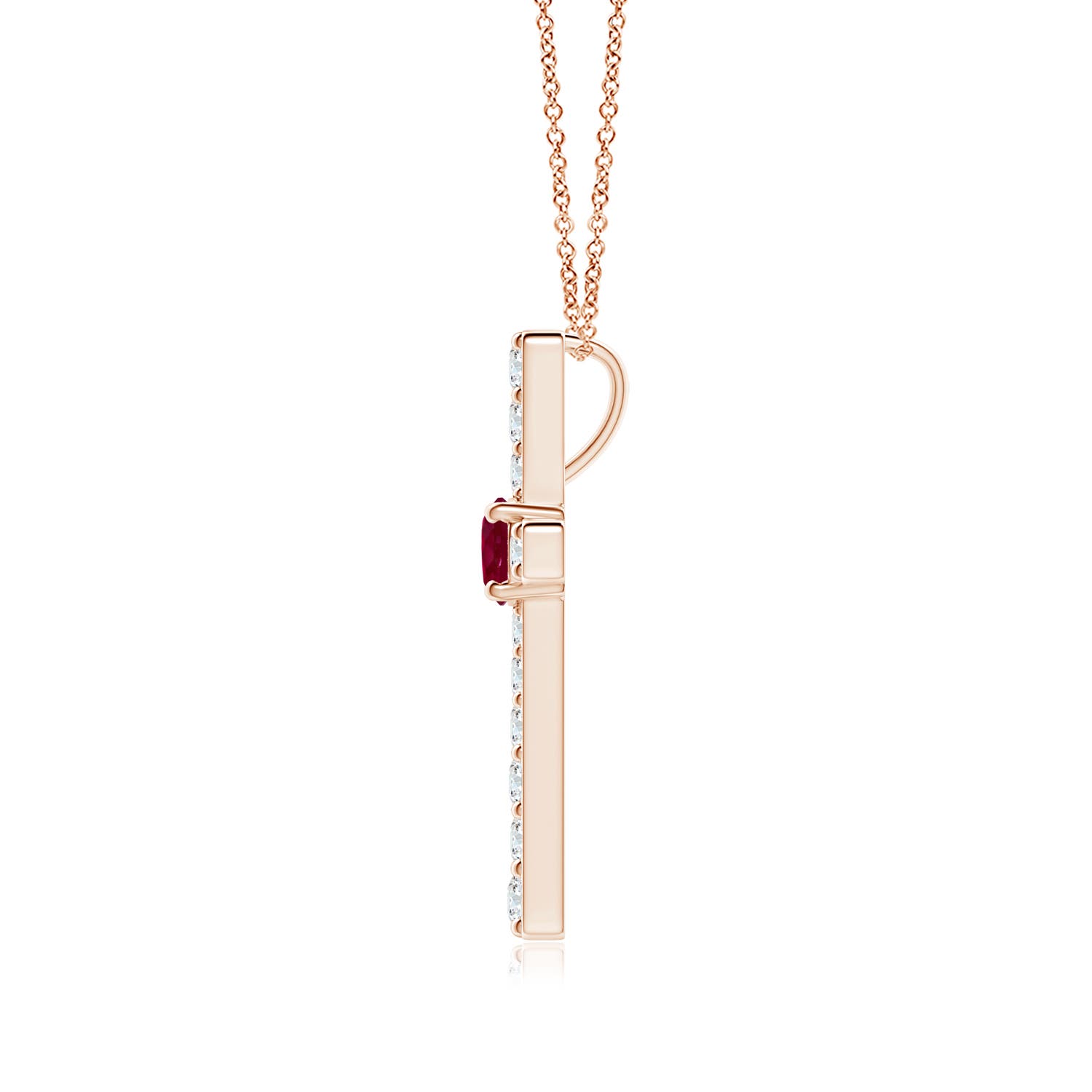 A - Ruby / 0.51 CT / 14 KT Rose Gold