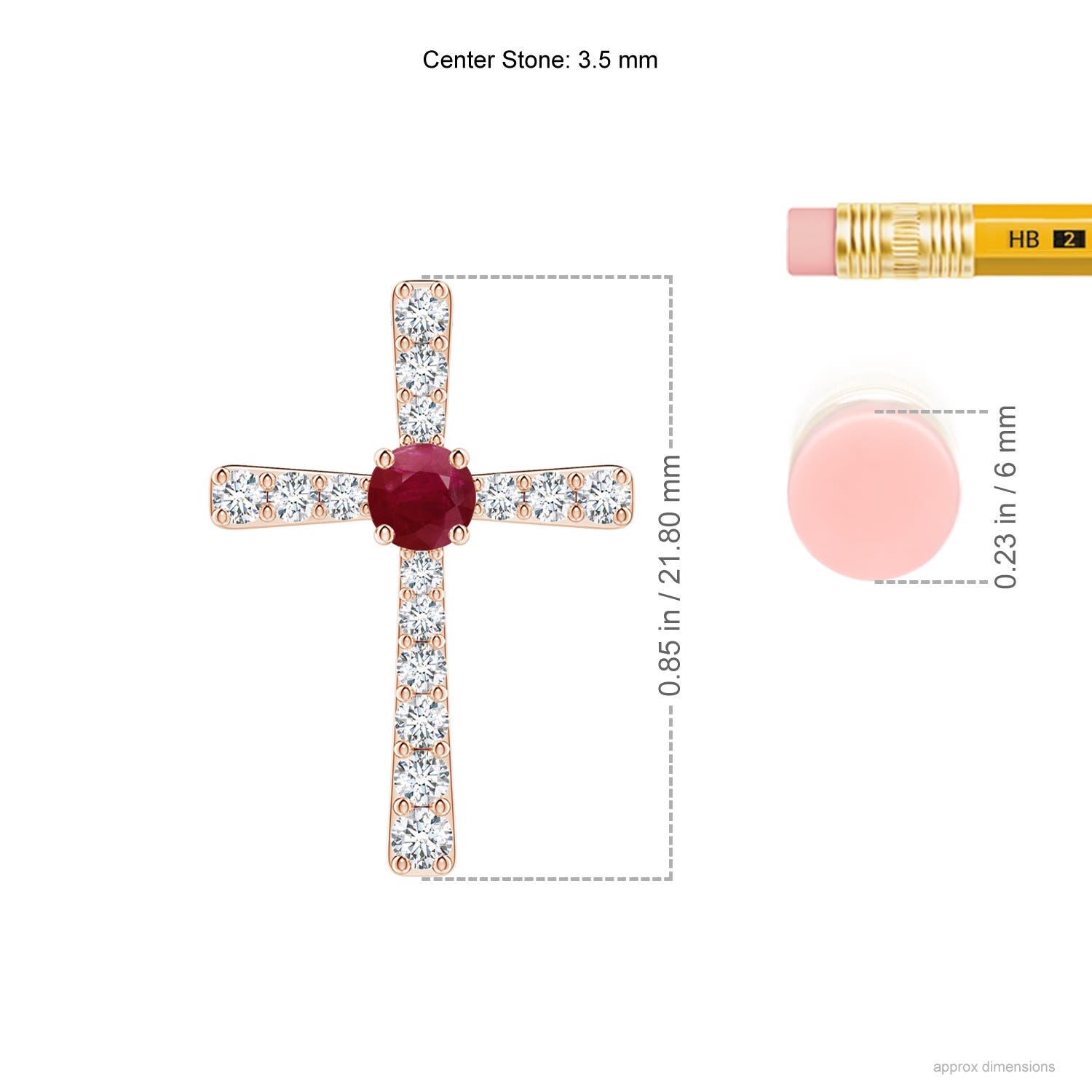 A - Ruby / 0.51 CT / 14 KT Rose Gold