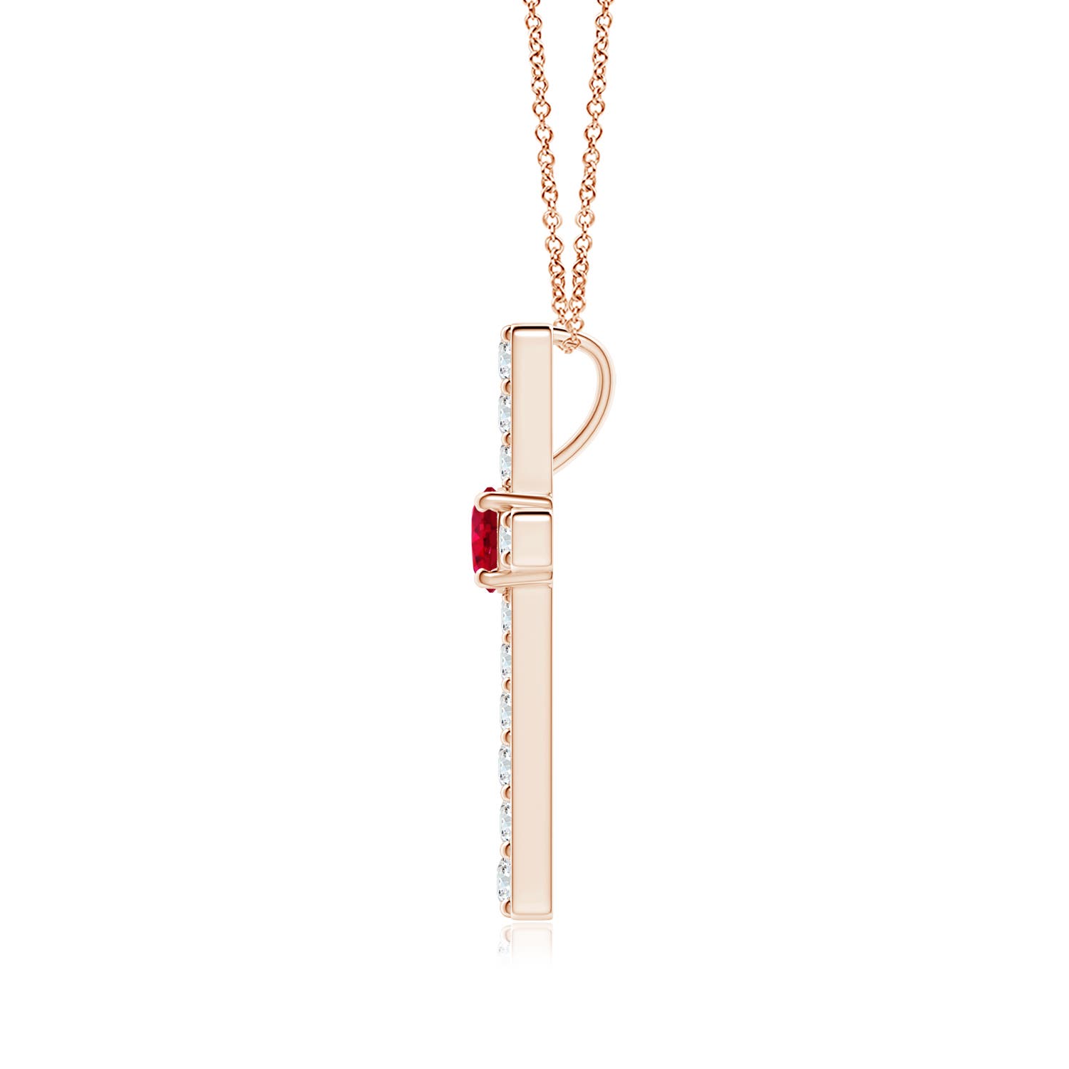 AAA - Ruby / 0.51 CT / 14 KT Rose Gold