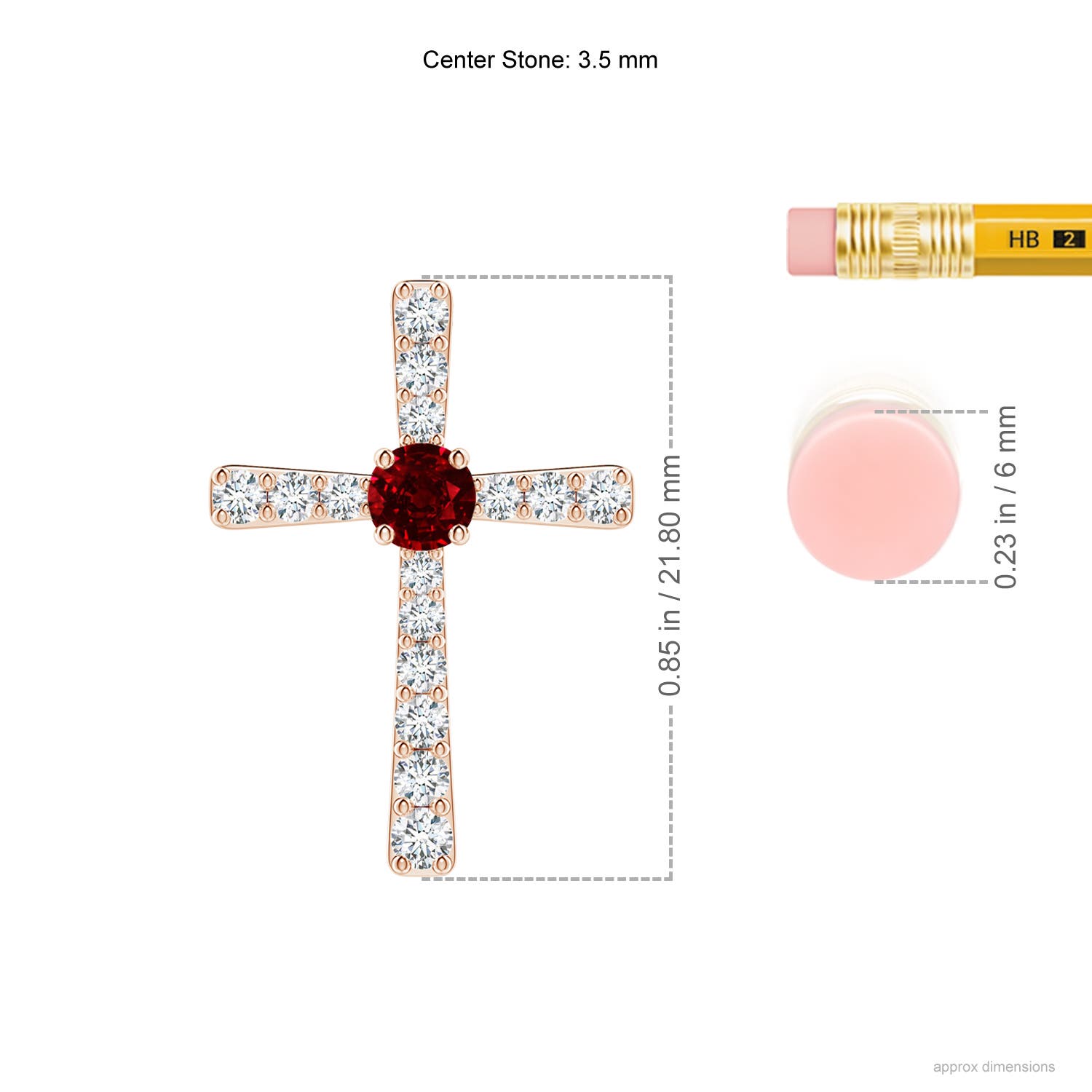 AAAA - Ruby / 0.51 CT / 14 KT Rose Gold