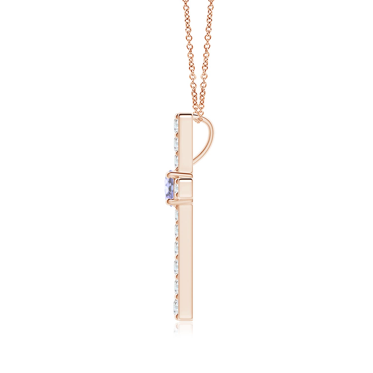 A - Tanzanite / 0.46 CT / 14 KT Rose Gold