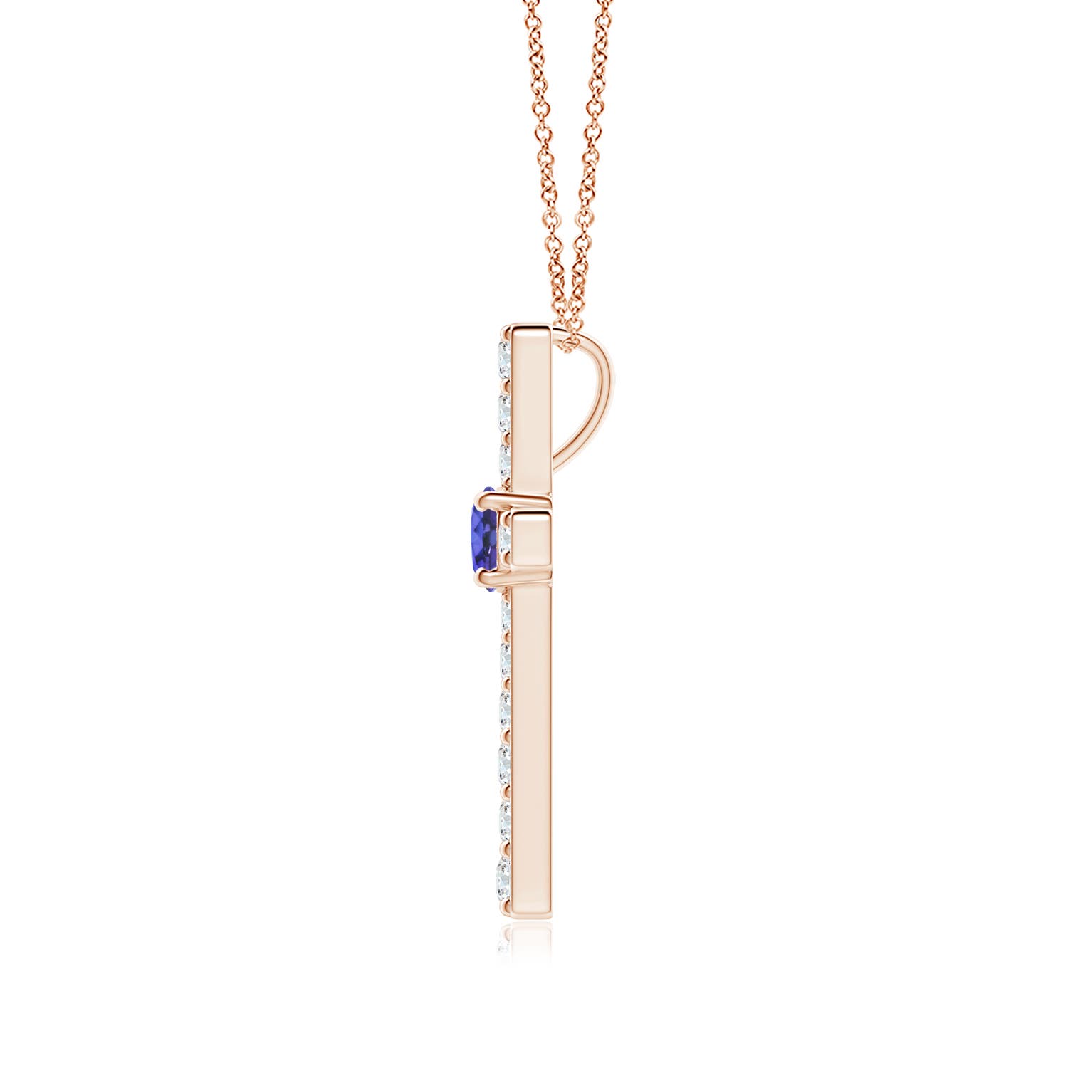 AAA - Tanzanite / 0.46 CT / 14 KT Rose Gold