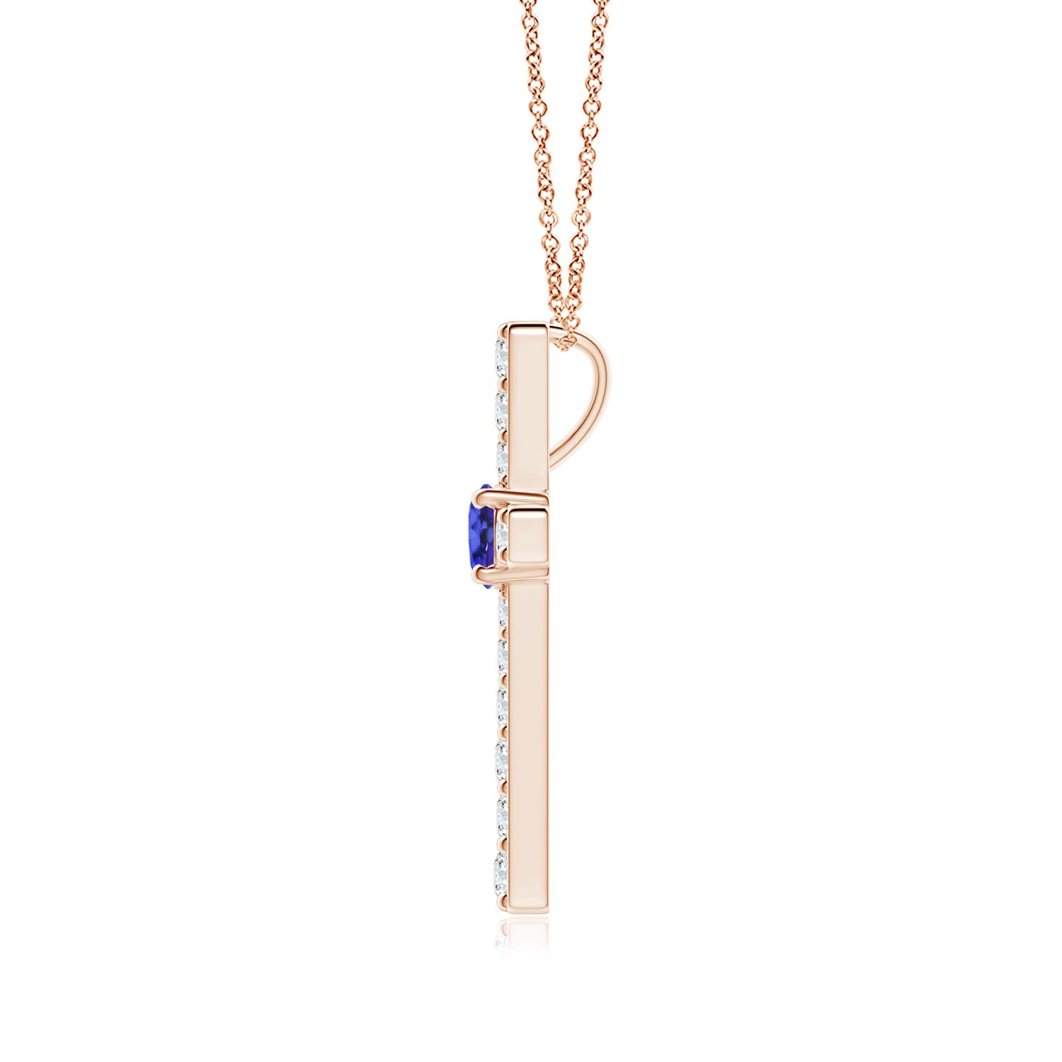 AAAA - Tanzanite / 0.46 CT / 14 KT Rose Gold