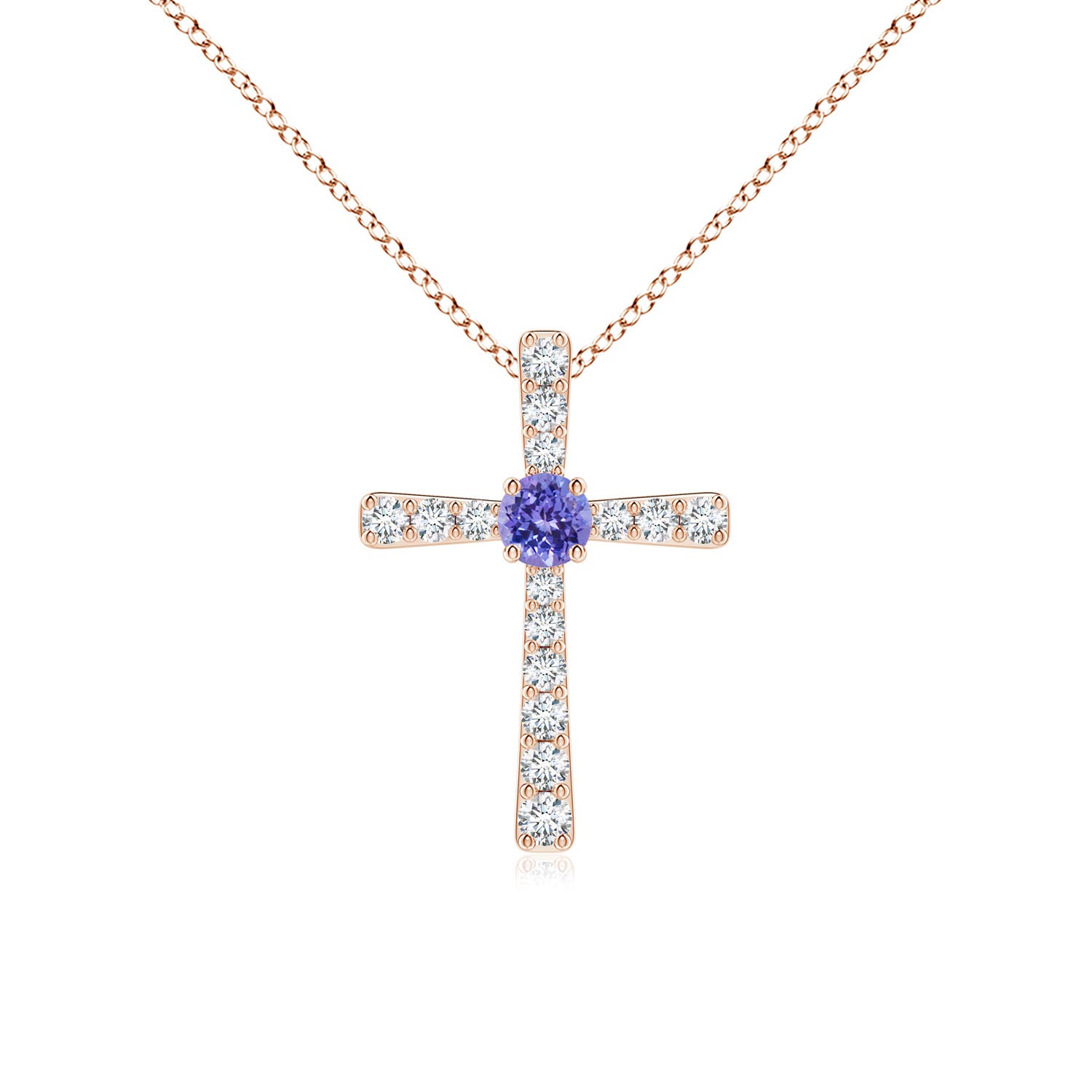 AAA - Tanzanite / 0.29 CT / 14 KT Rose Gold