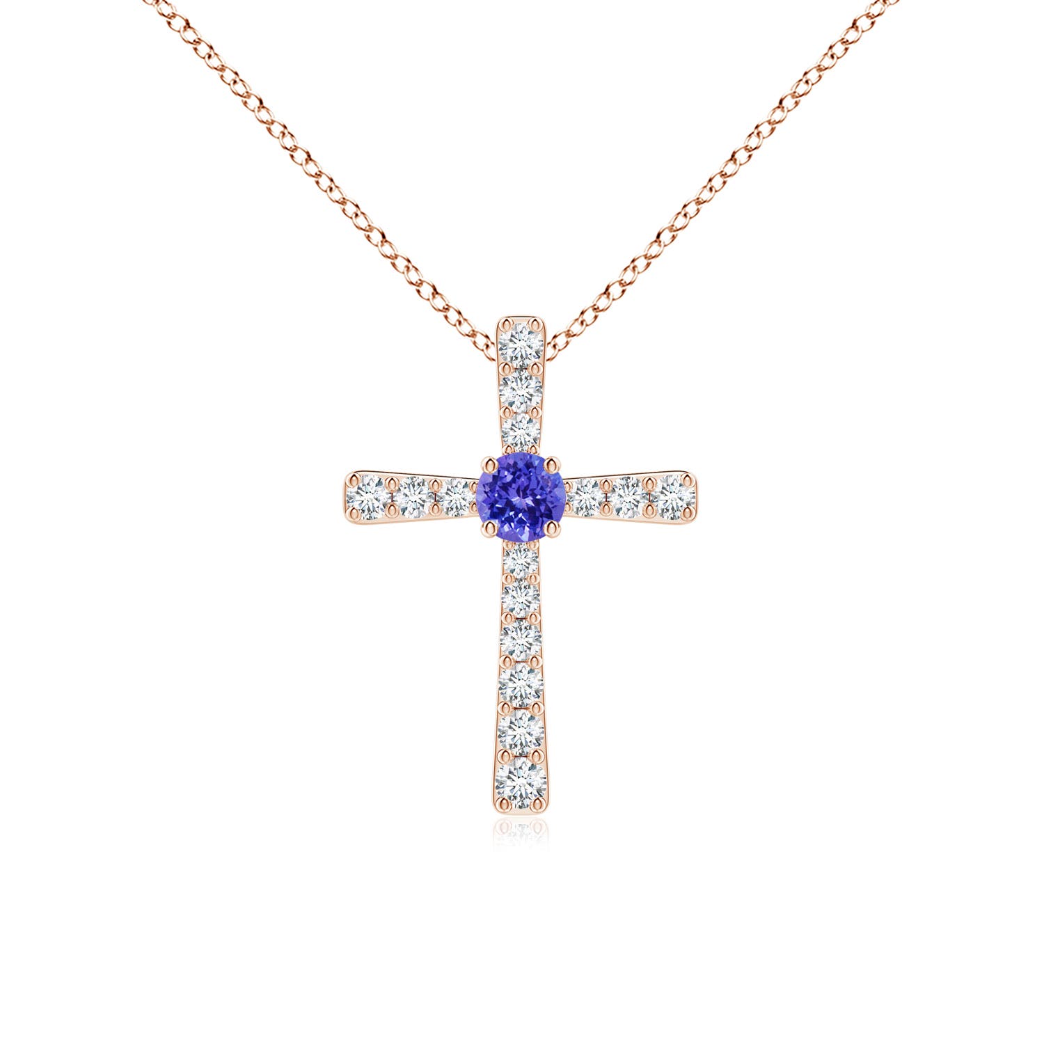 AAAA - Tanzanite / 0.29 CT / 14 KT Rose Gold