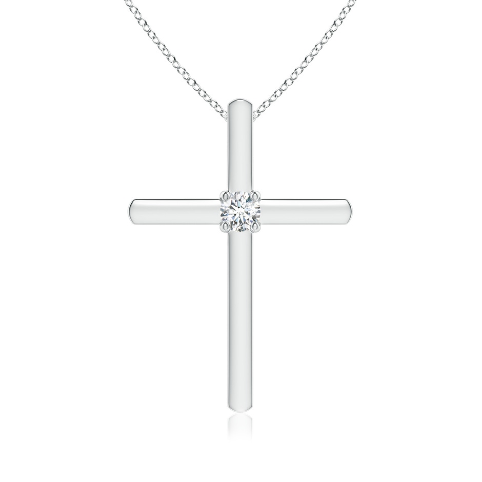 2.3mm GVS2 Diamond Solitaire Cross Pendant in P950 Platinum 