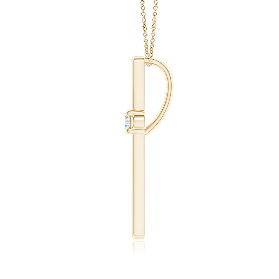 2.3mm GVS2 Diamond Solitaire Cross Pendant in Yellow Gold side 199