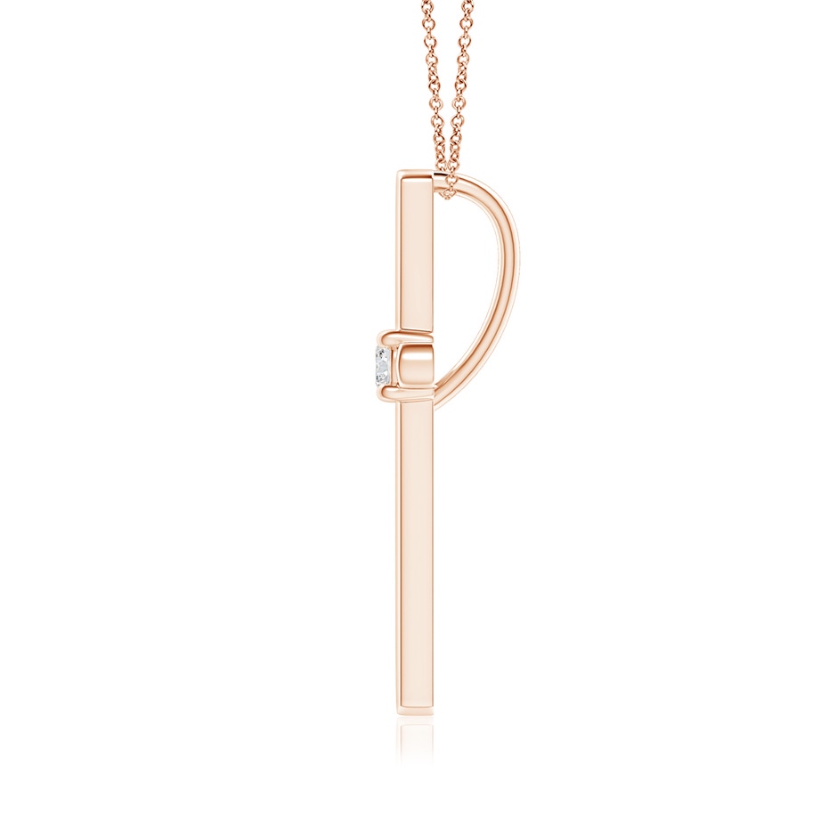 2.3mm HSI2 Diamond Solitaire Cross Pendant in 9K Rose Gold side 199