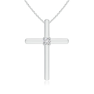 2.3mm HSI2 Diamond Solitaire Cross Pendant in P950 Platinum