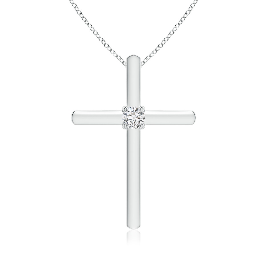 2.3mm HSI2 Diamond Solitaire Cross Pendant in P950 Platinum 