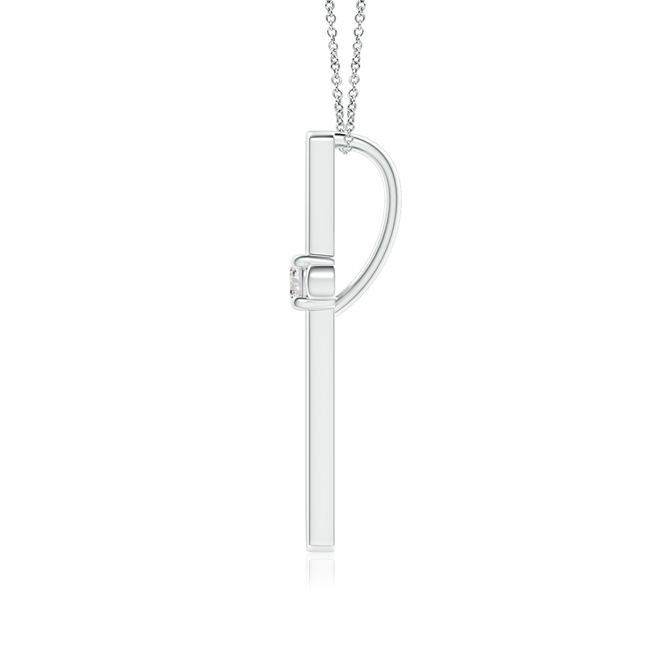 2.3mm IJI1I2 Diamond Solitaire Cross Pendant in P950 Platinum side 199