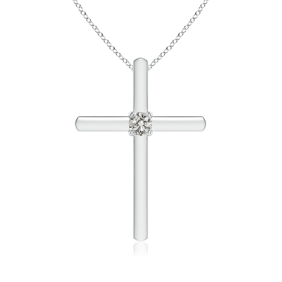 2.3mm KI3 Diamond Solitaire Cross Pendant in White Gold 